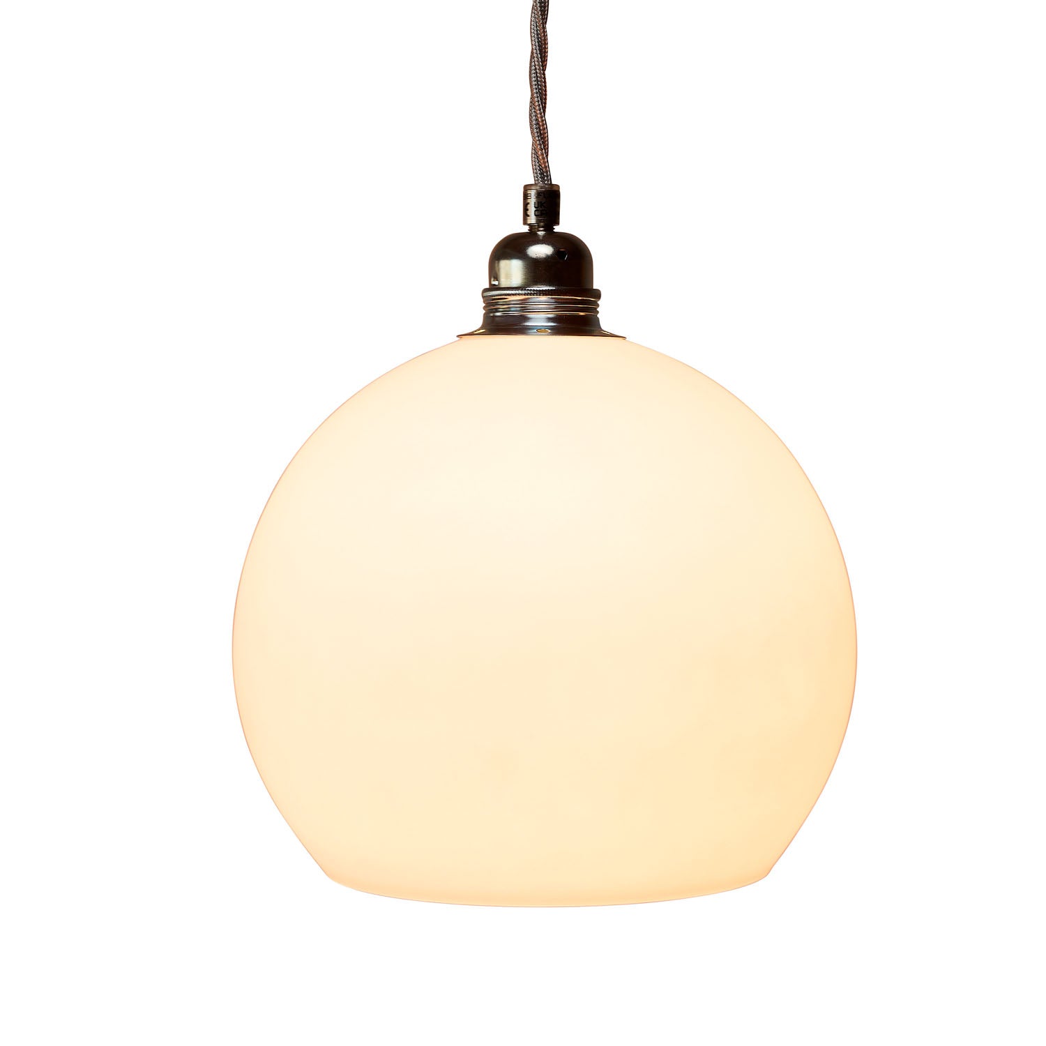 Rowan Medium Pendant Light Marshmallow & Matt Silver - LA102052