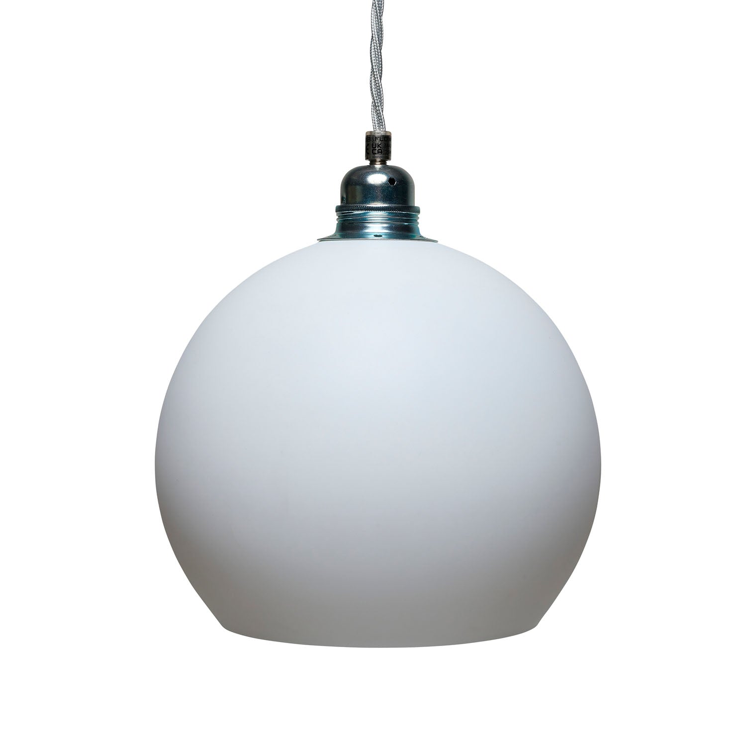 Rowan Medium Pendant Light Marshmallow & Matt Silver - LA102052
