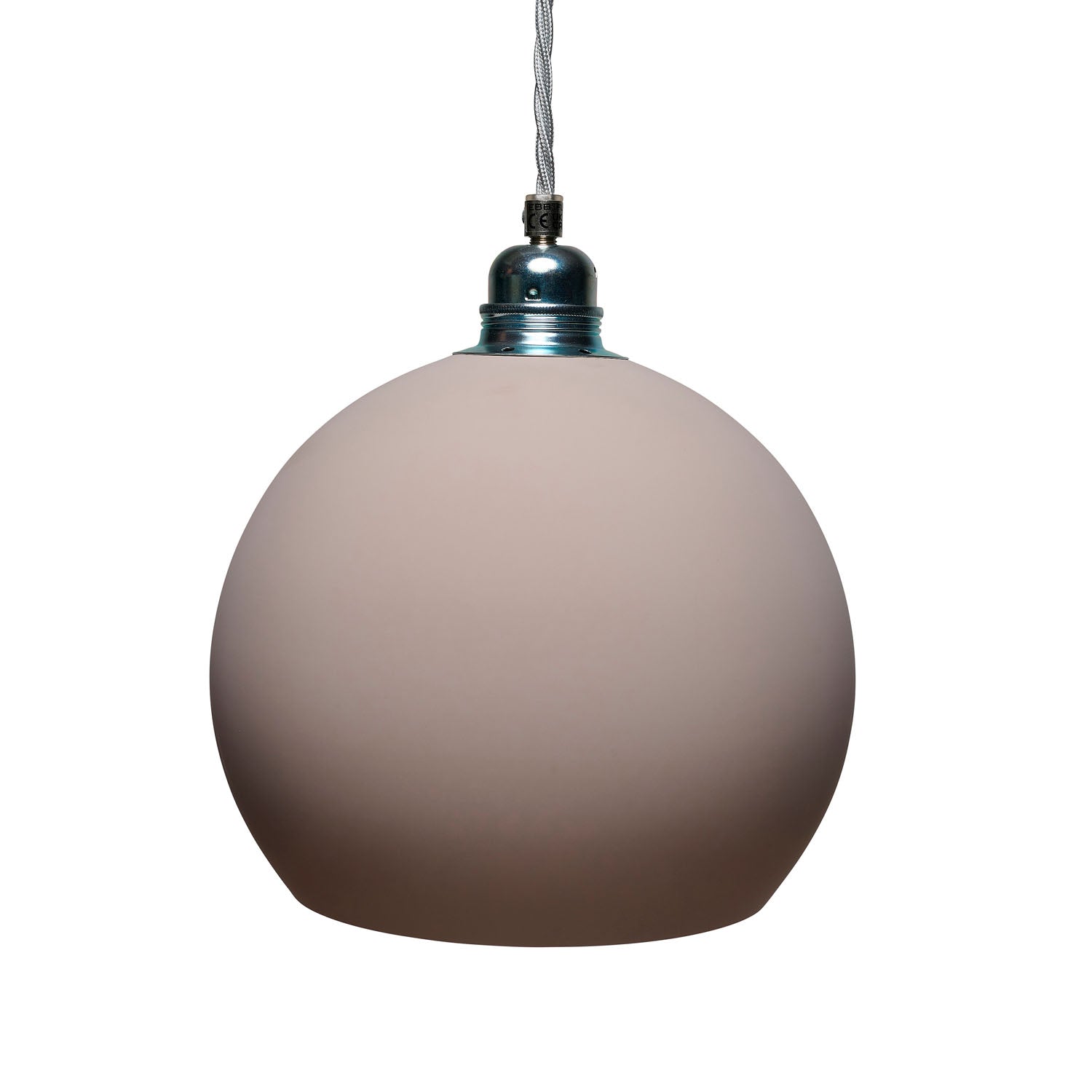 Rowan Medium Pendant Light Latte & Matt Silver - LA102056