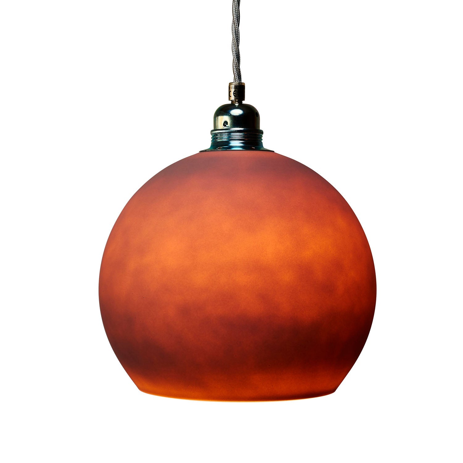Rowan Medium Pendant Light Earl Grey & Matt Silver - LA102060