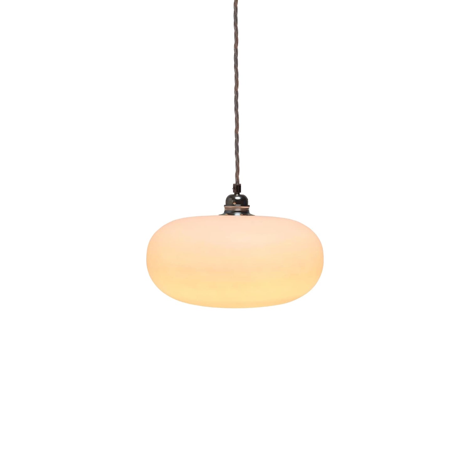Horizon Medium Pendant Light Marshmallow & Matt Silver - LA102072