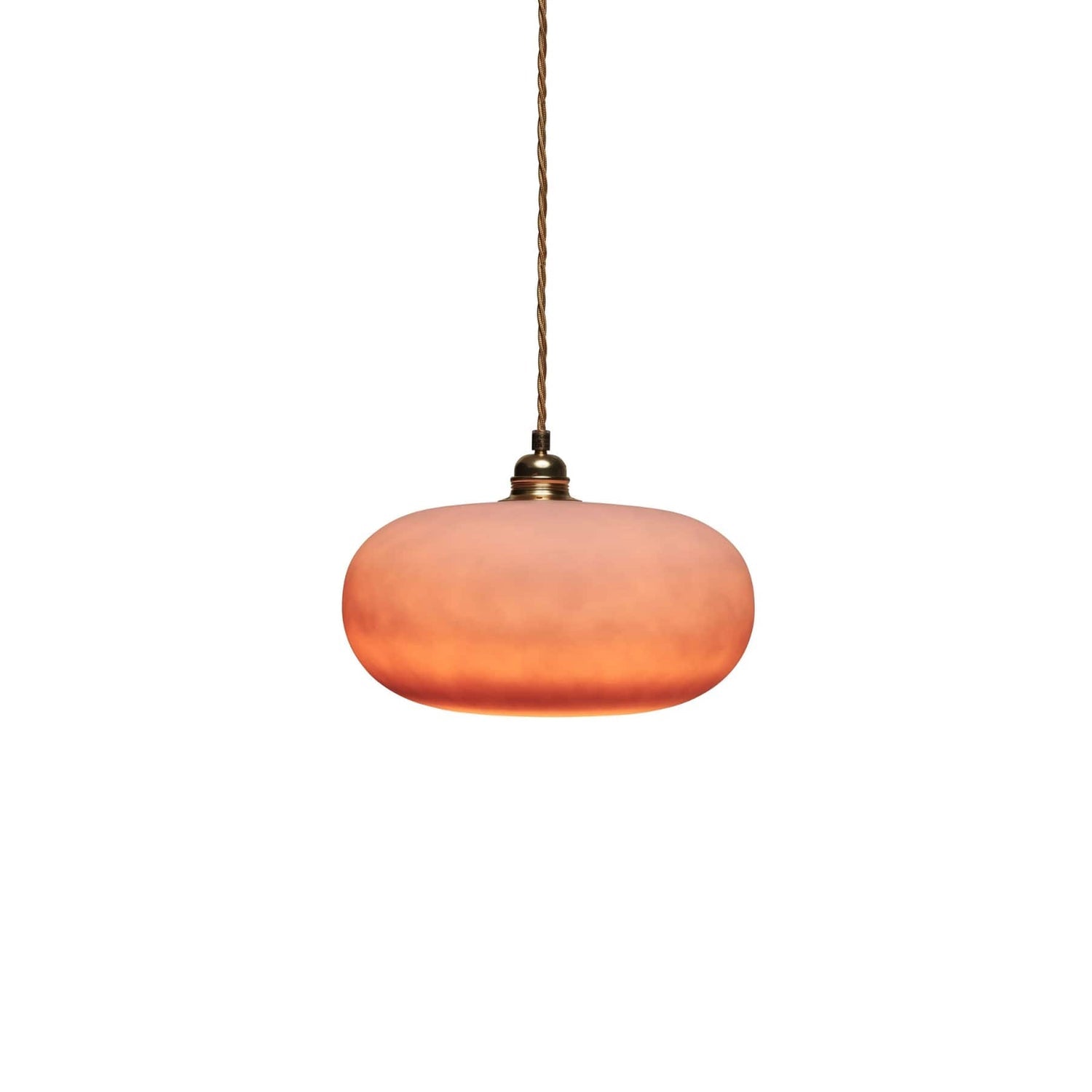Horizon Medium Pendant Light Latte & Matt Gold - LA102075