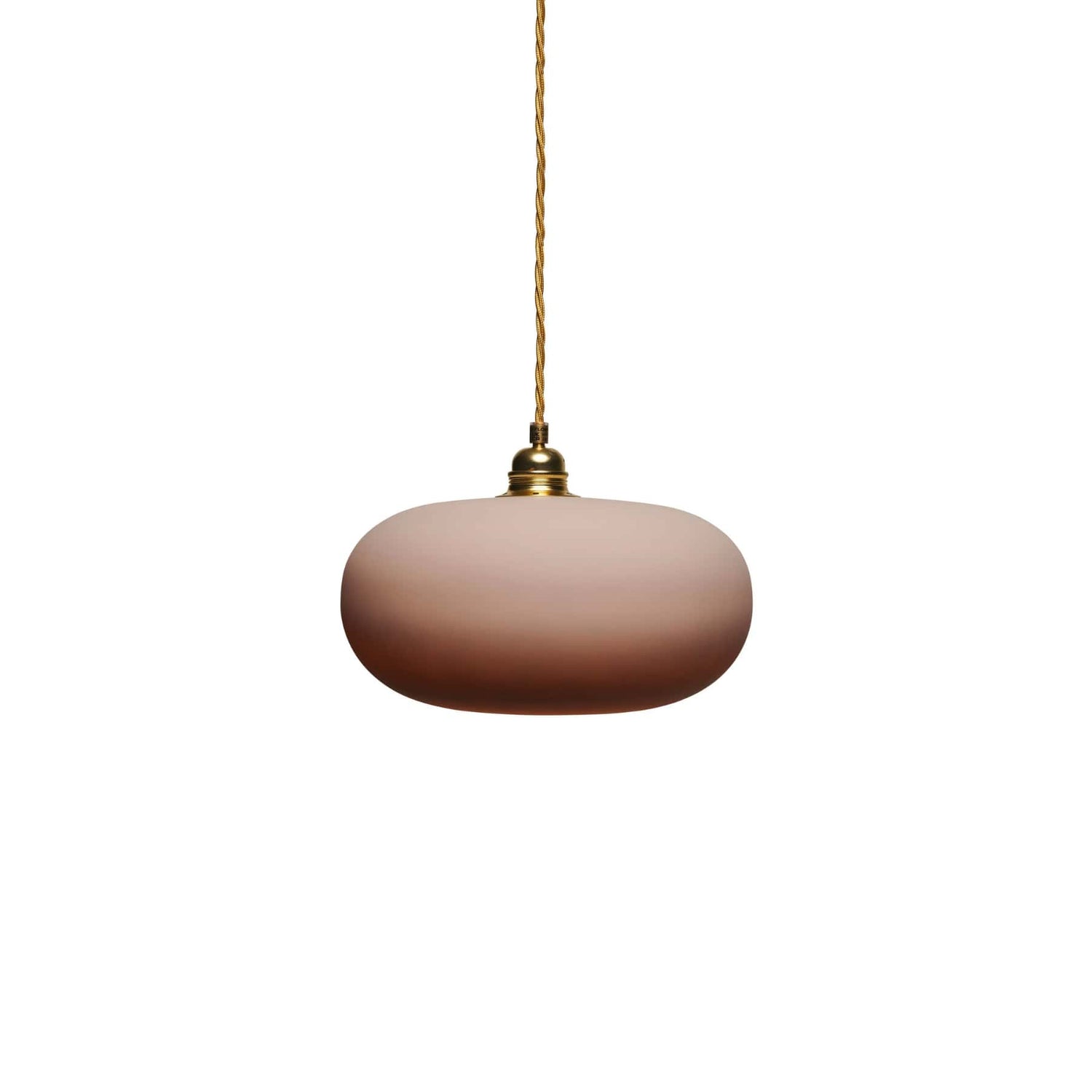 Horizon Medium Pendant Light Latte & Matt Gold - LA102075