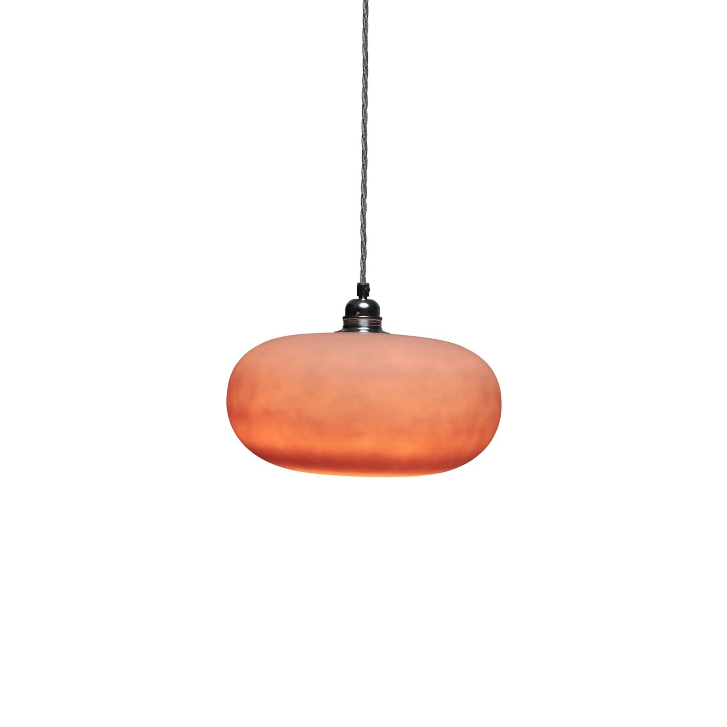 Horizon Medium Pendant Light Latte & Matt Silver - LA102076
