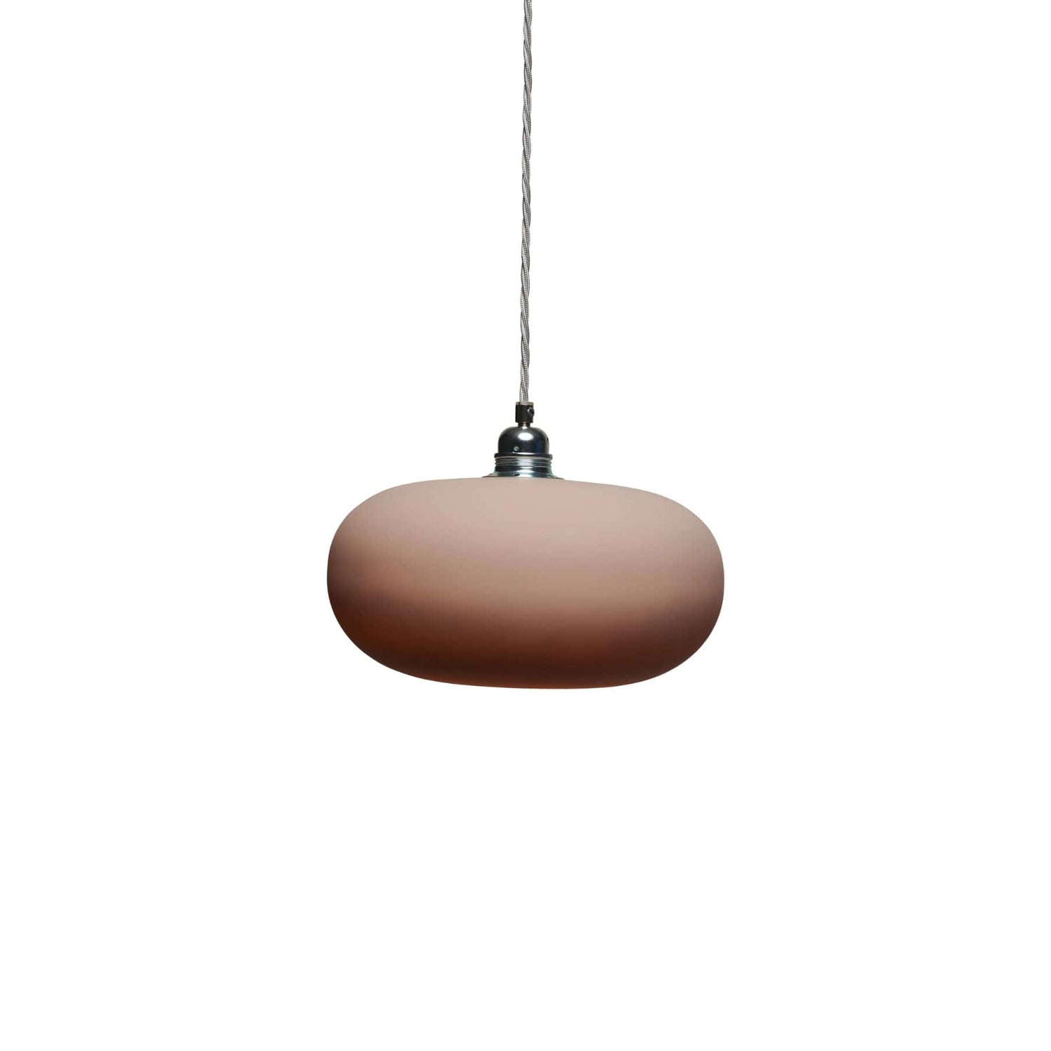 Horizon Medium Pendant Light Latte & Matt Silver - LA102076