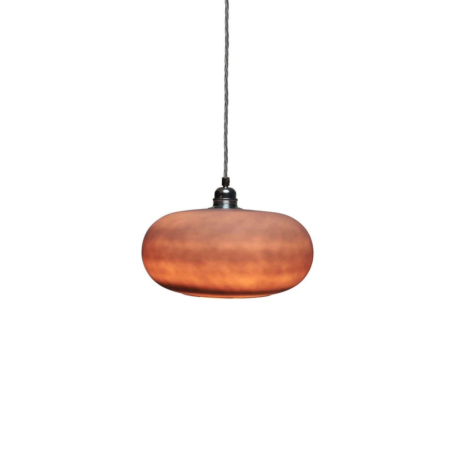 Horizon Medium Pendant Light Earl Grey & Matt Silver - LA102080