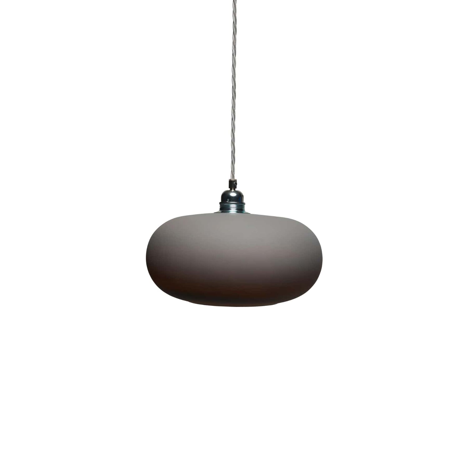 Horizon Medium Pendant Light Earl Grey & Matt Silver - LA102080