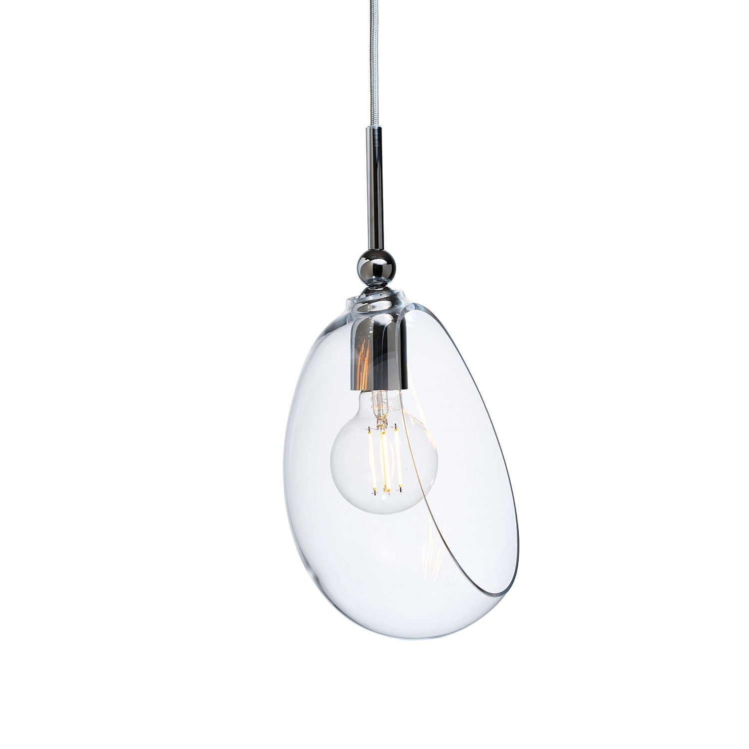Embrace Medium Pendant Light Clear & Shiny Silver - LA102102