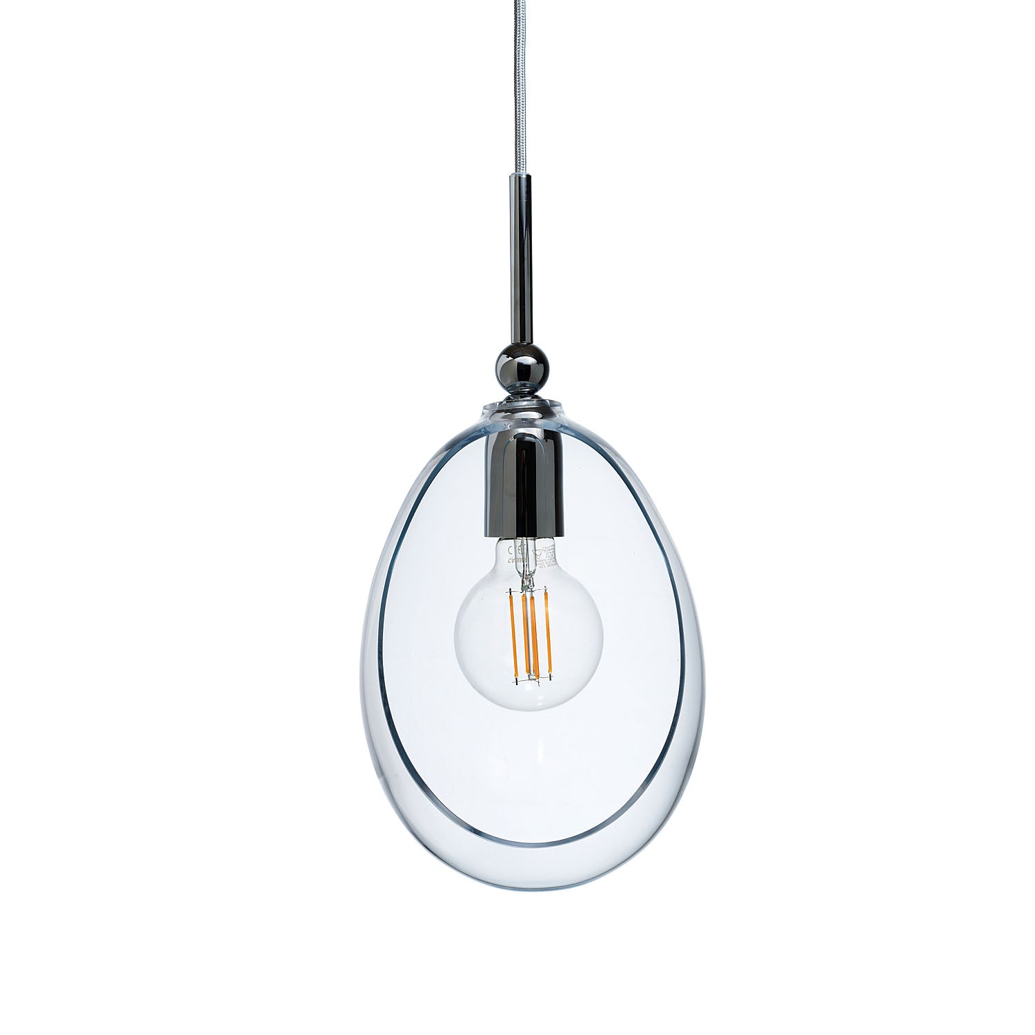 Embrace Medium Pendant Light Clear & Shiny Silver - LA102102