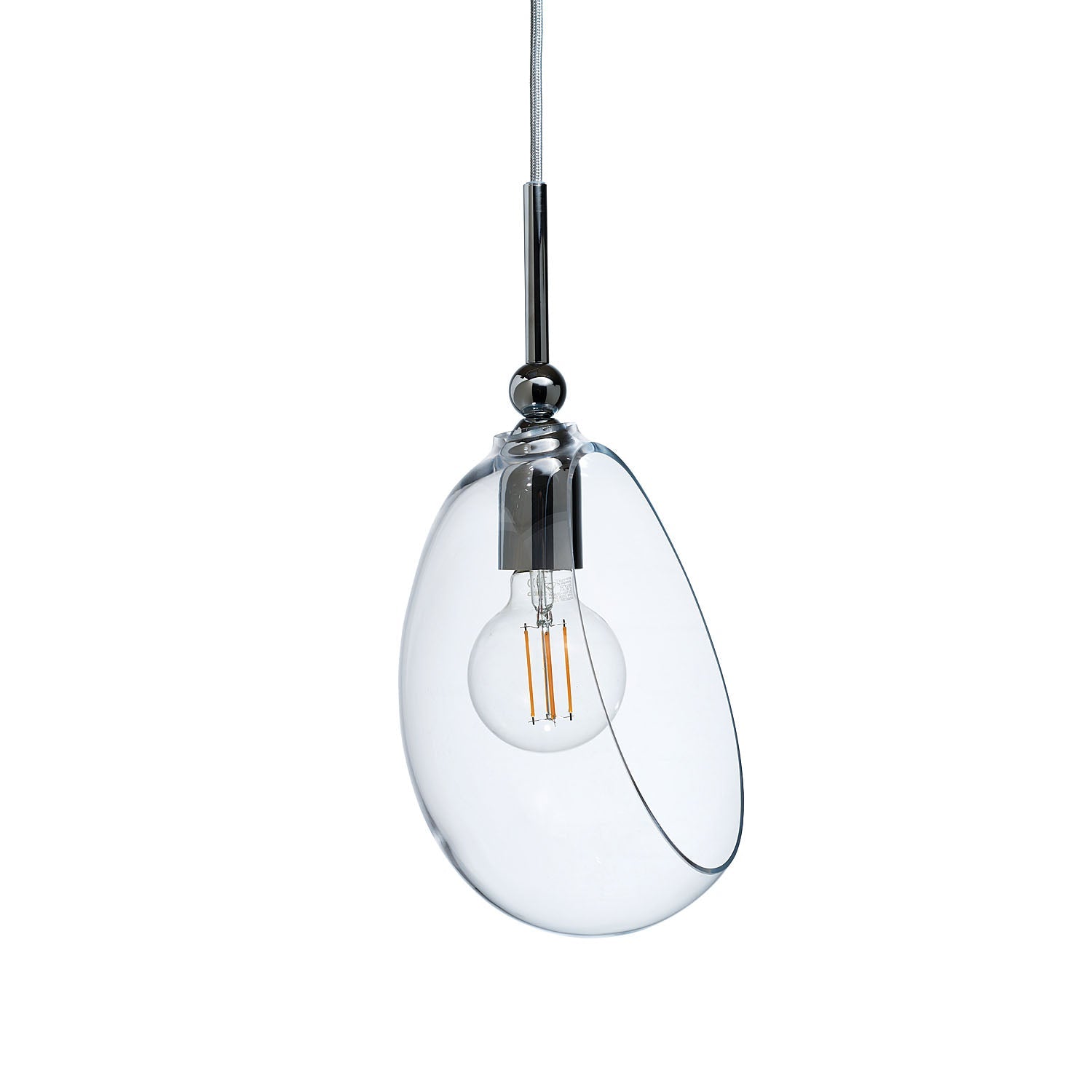 Embrace Medium Pendant Light Clear & Shiny Silver - LA102102