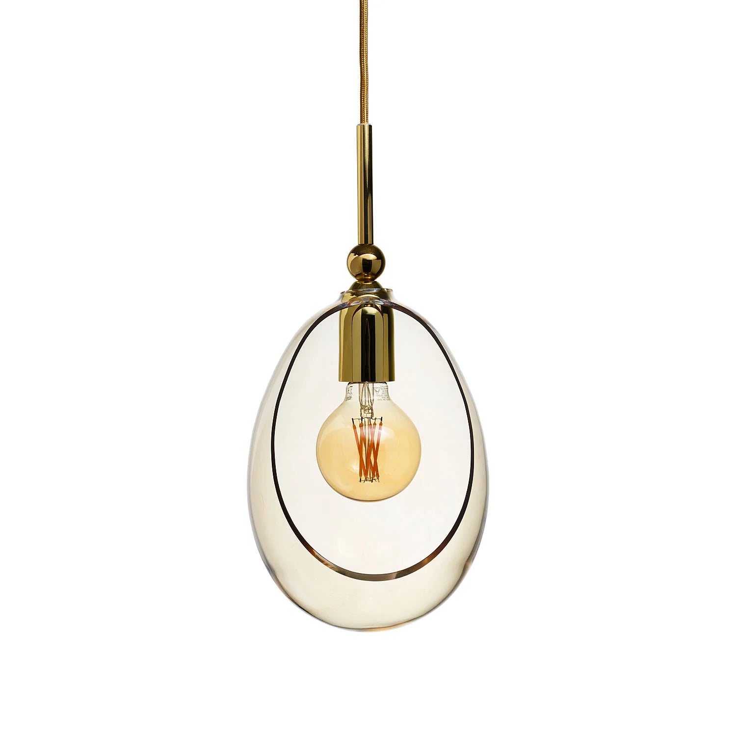 Embrace Medium Pendant Light Golden Smoke & Shiny Silver - LA102103