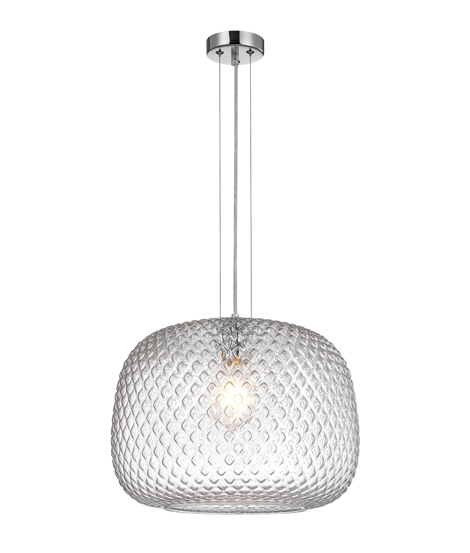 Labu Dome Glass with Segments Pendant Light Clear - LABU1