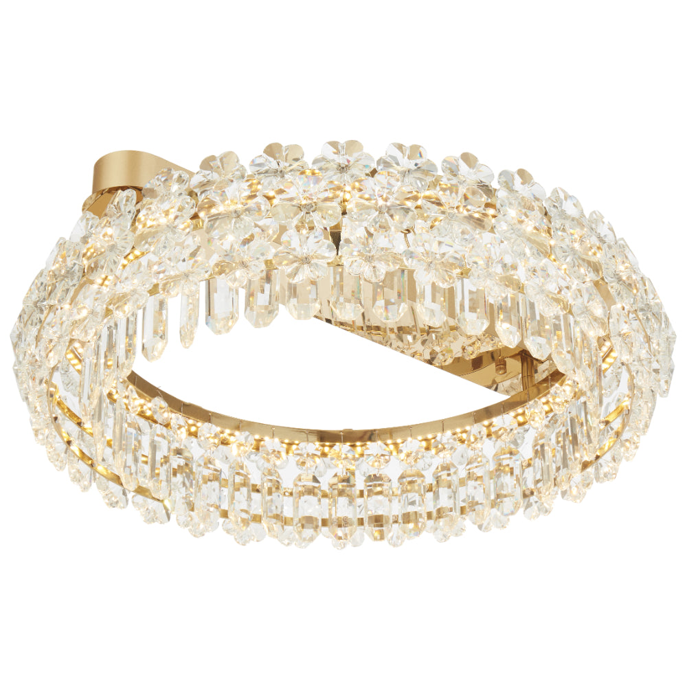 Landis 600mm LED Flush Mount Light 36W 3CCT Gold - LANDIS CTC60-GD