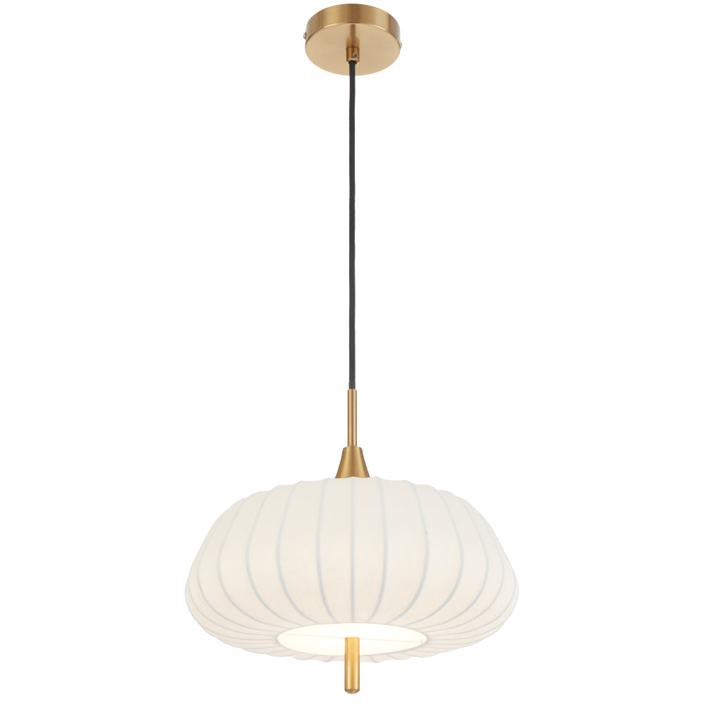 Lasian 300mm Pendant Light Antique Gold & White - LASIAN PE30-AGWH