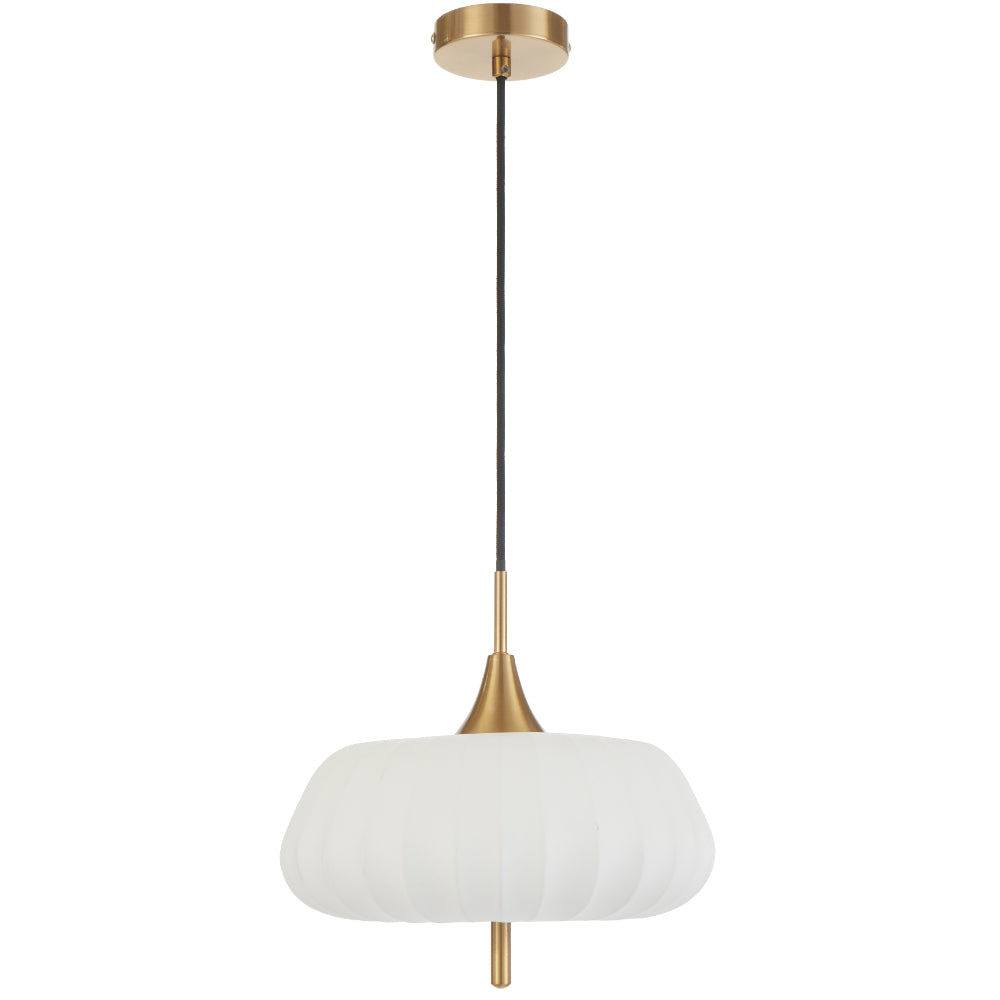 Lasian 300mm Pendant Light Antique Gold & White - LASIAN PE30-AGWH