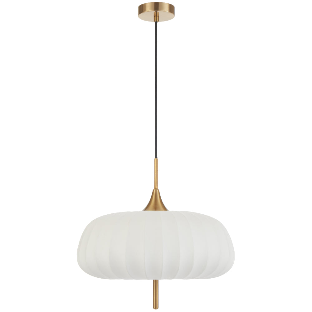 Lasian 400mm Pendant Light Antique Gold & White - LASIAN PE40-AGWH