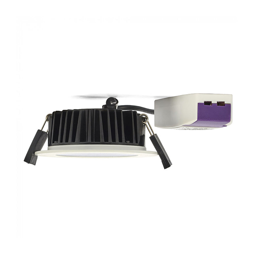 Buy Recessed LED Downlights Australia Round Recessed LED Downlight White Aluminium 3CCT - LDE90-WH