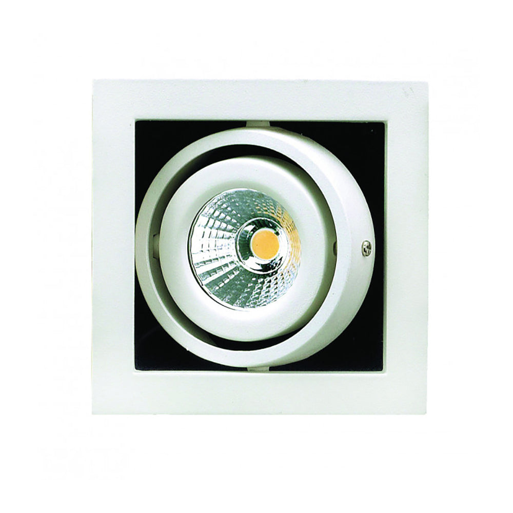 Buy Recessed LED Downlights Australia Square Recessed LED Downlight White Metal 3000K - LDL-GIM1-WH