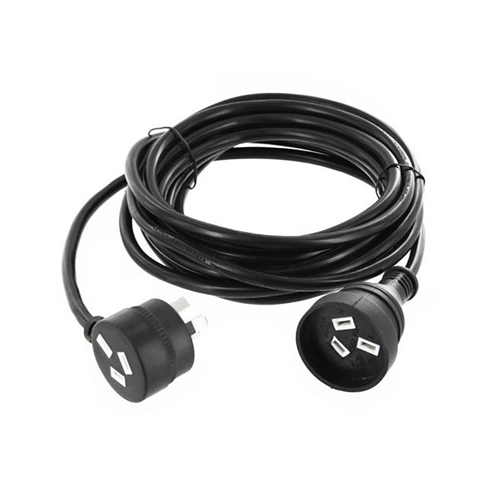 Buy Extension Leads Australia Piggy Back Extension Lead Black 15A Flex / 10A Plug & Socket 15 Meters - LEADB006