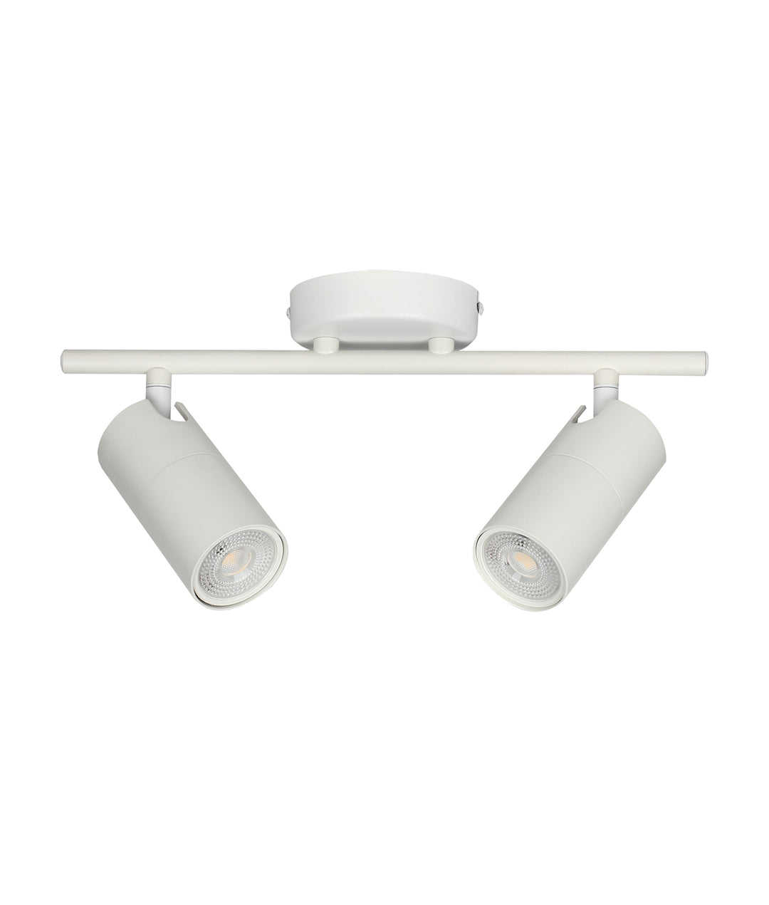 Lengan Double Head Adjustable Round Base Spot Light White - LENGAN2W