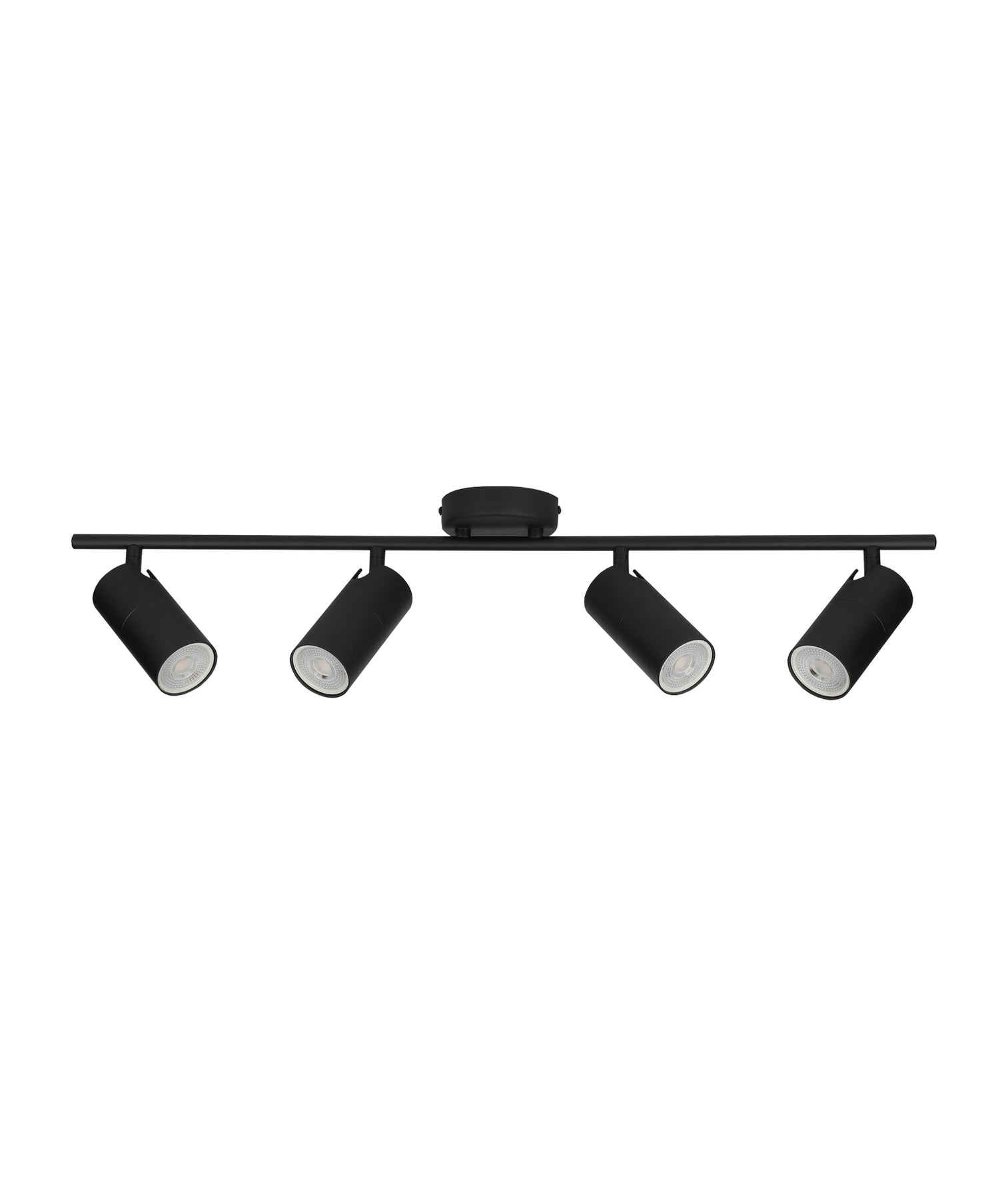 Lengan Four Head Adjustable Round Base Spot Light Black - LENGAN4B
