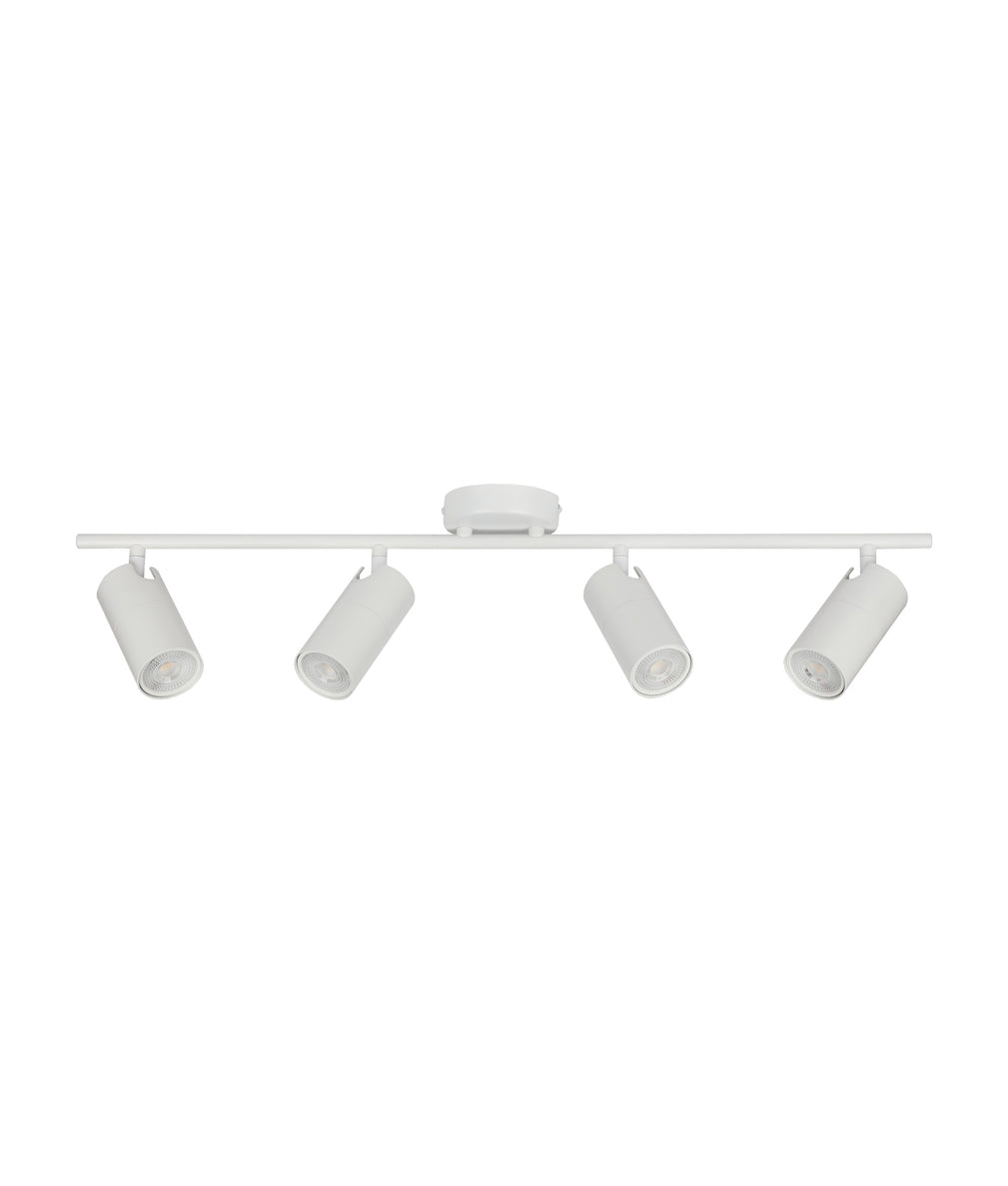 Lengan Four Head Adjustable Round Base Spot Light White - LENGAN4W