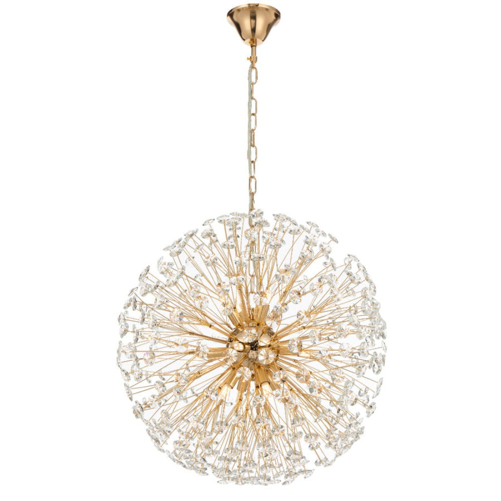 Buy Pendant Lights Australia LERIDA Pendant 12 Lights Gold Clear - LERIDA PE12-GD