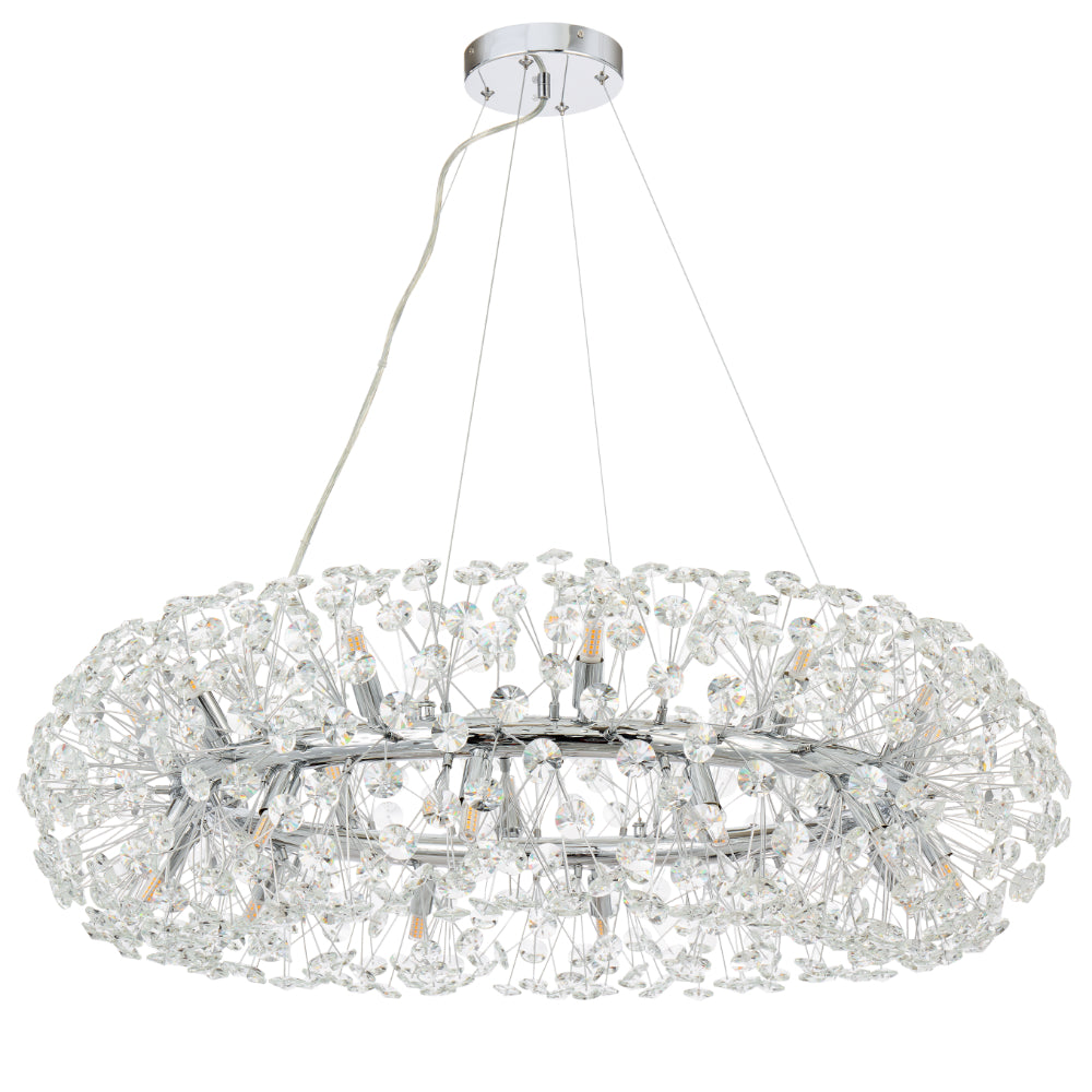 Lerida 24 Light Pendant Chrome & Clear - LERIDA PE24-CH