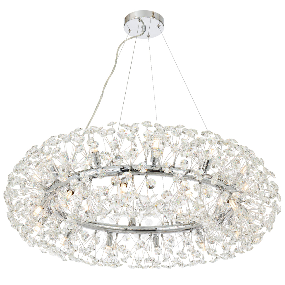 Lerida 24 Light Pendant Chrome & Clear - LERIDA PE24-CH