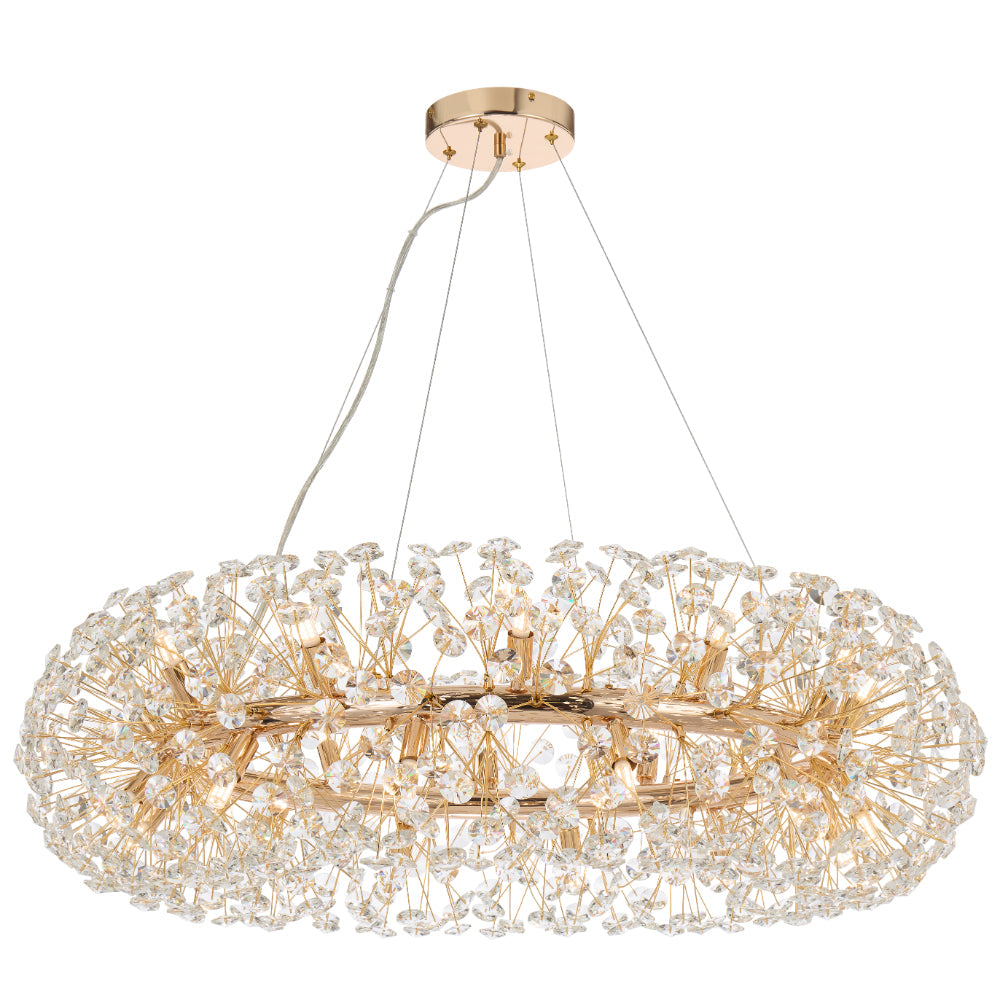 Lerida 24 Light Pendant Gold & Clear - LERIDA PE24-GD