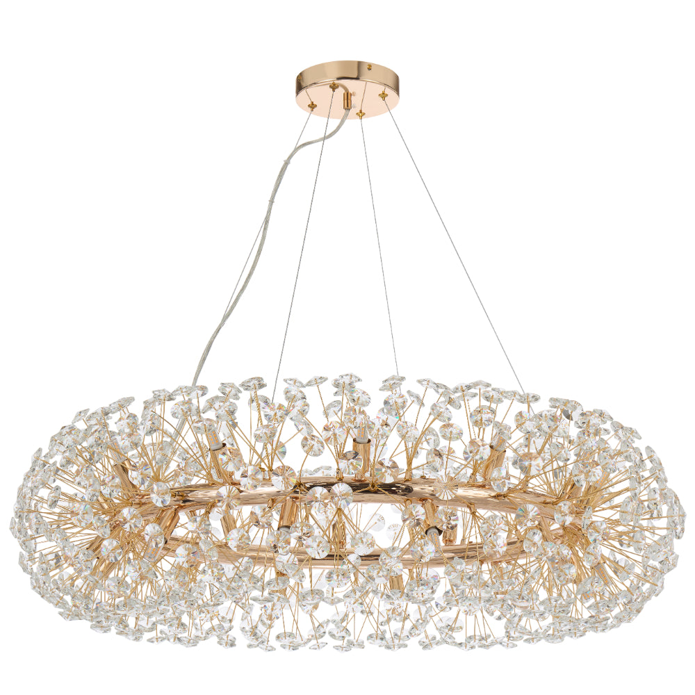 Lerida 24 Light Pendant Gold & Clear - LERIDA PE24-GD