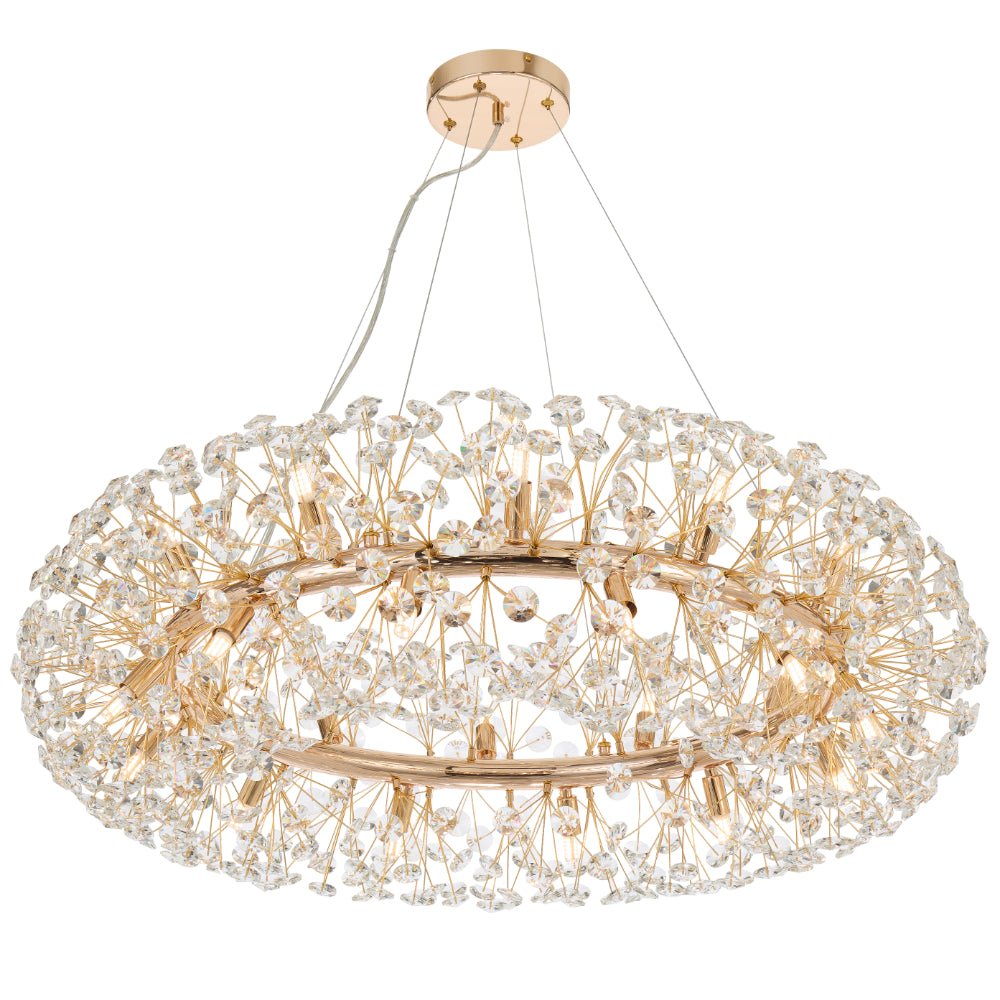 Lerida 24 Light Pendant Gold & Clear - LERIDA PE24-GD