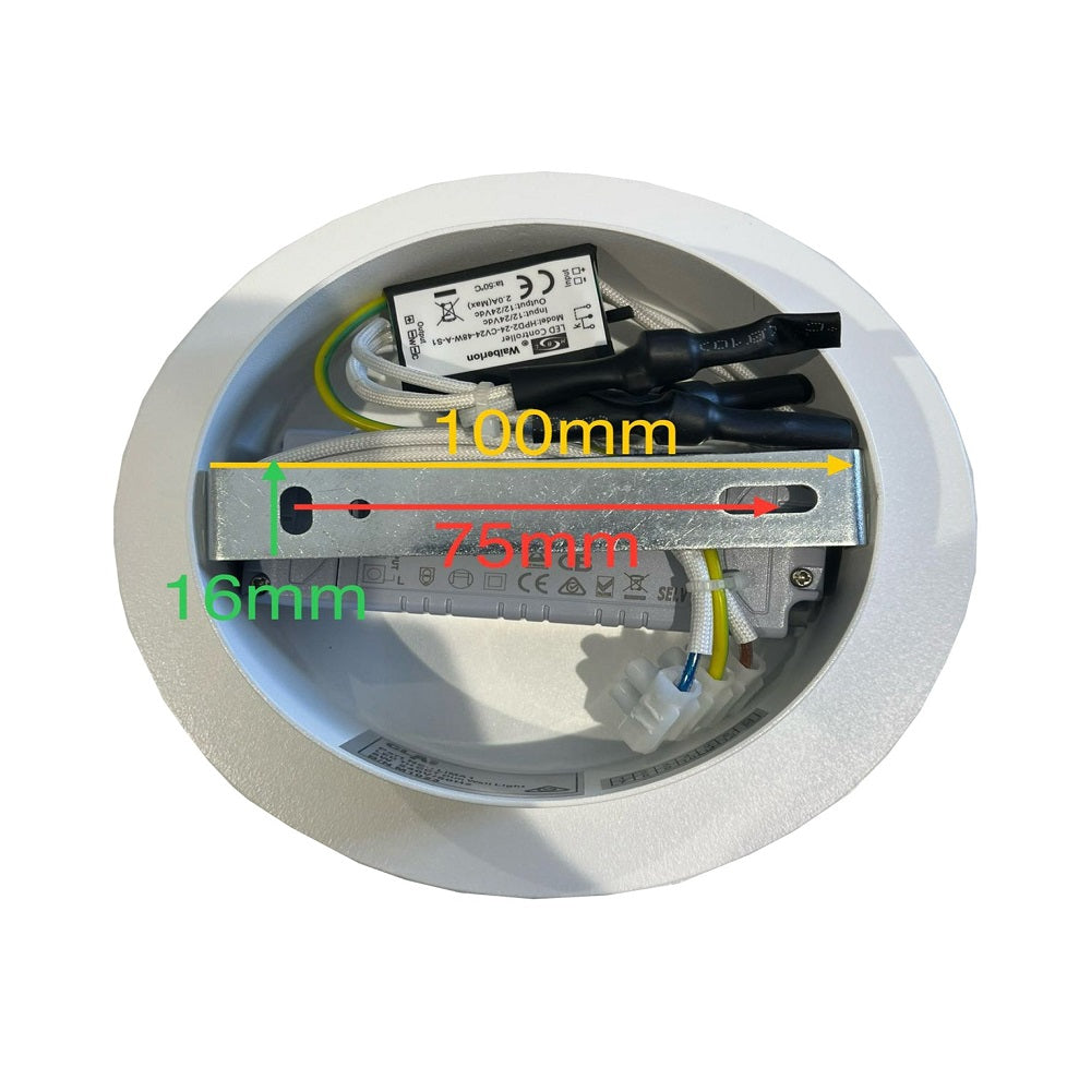 Lima Round Wall Light White Aluminium 3CCT - LIMA1