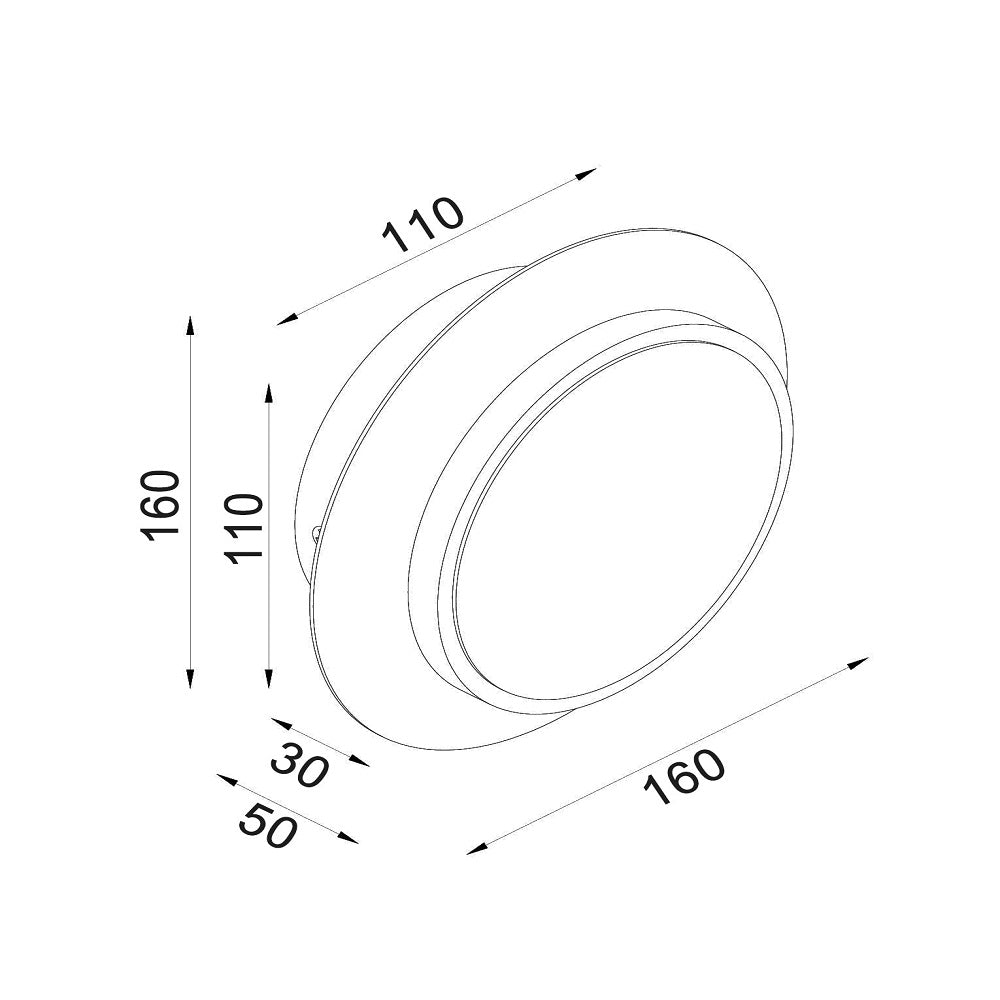 Lima Round Wall Light White Aluminium 3CCT - LIMA1