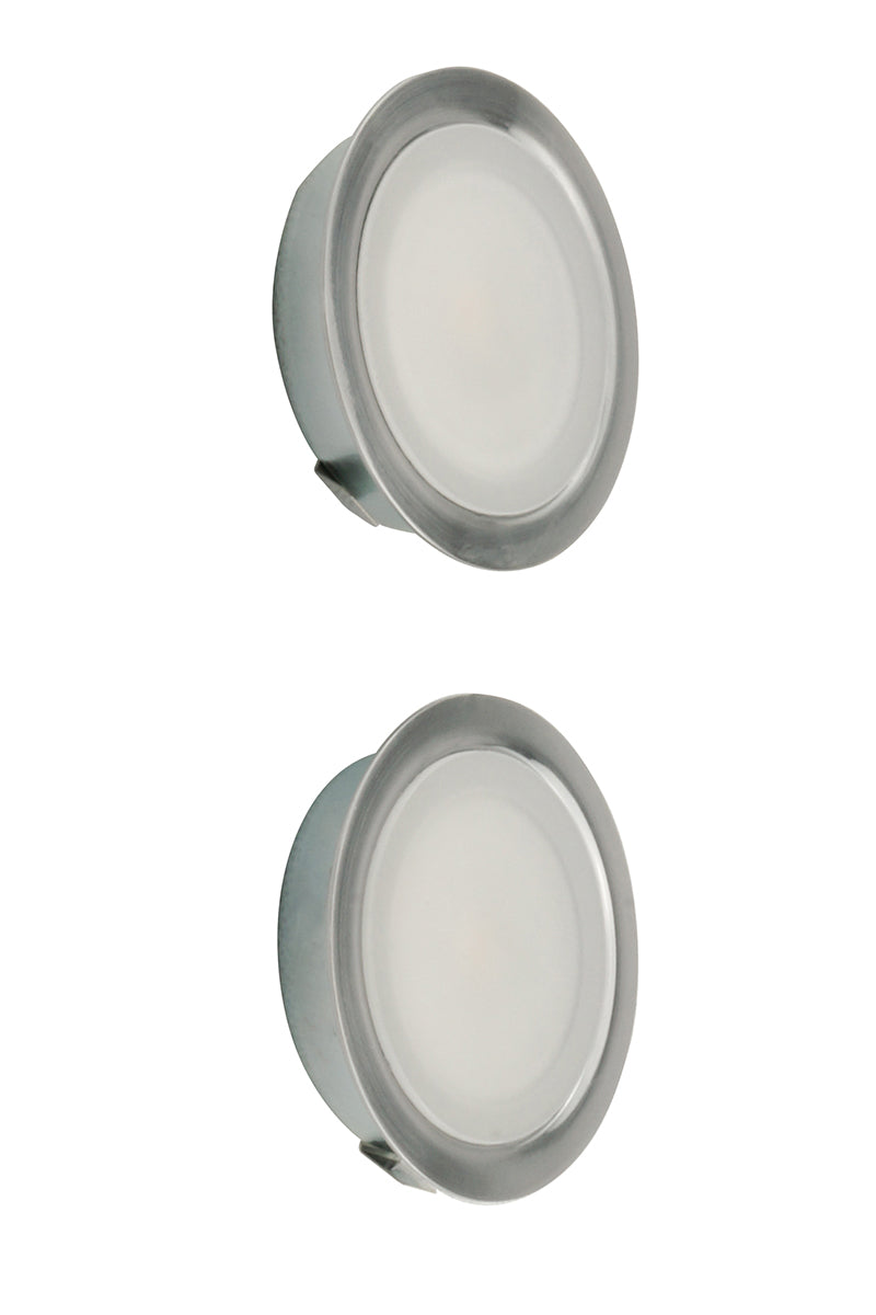 Litech Shelf LED Set of 2 Flush Mount Light 3.5W 3000K Brushed Metal - SI MINI/3.5W/3K/BM