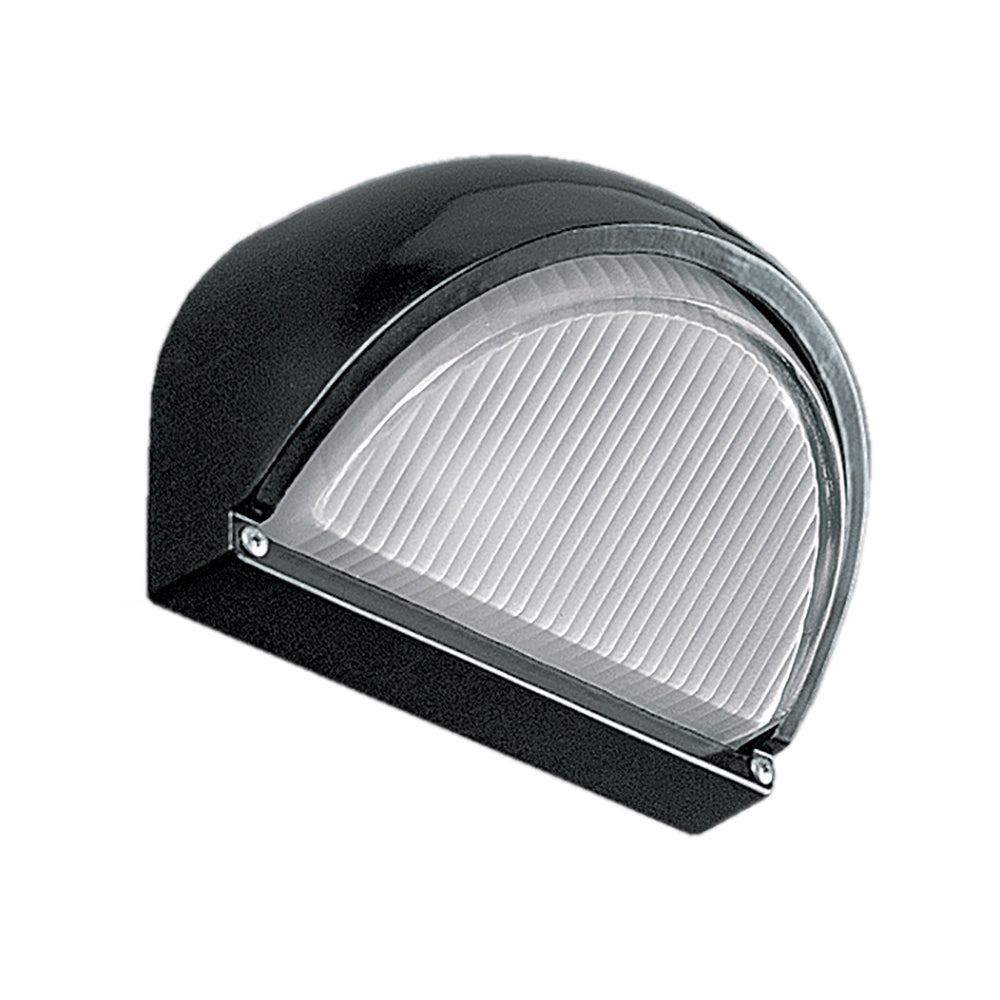 Half Round Bunker Light Black Aluminium - LJ2080-BL