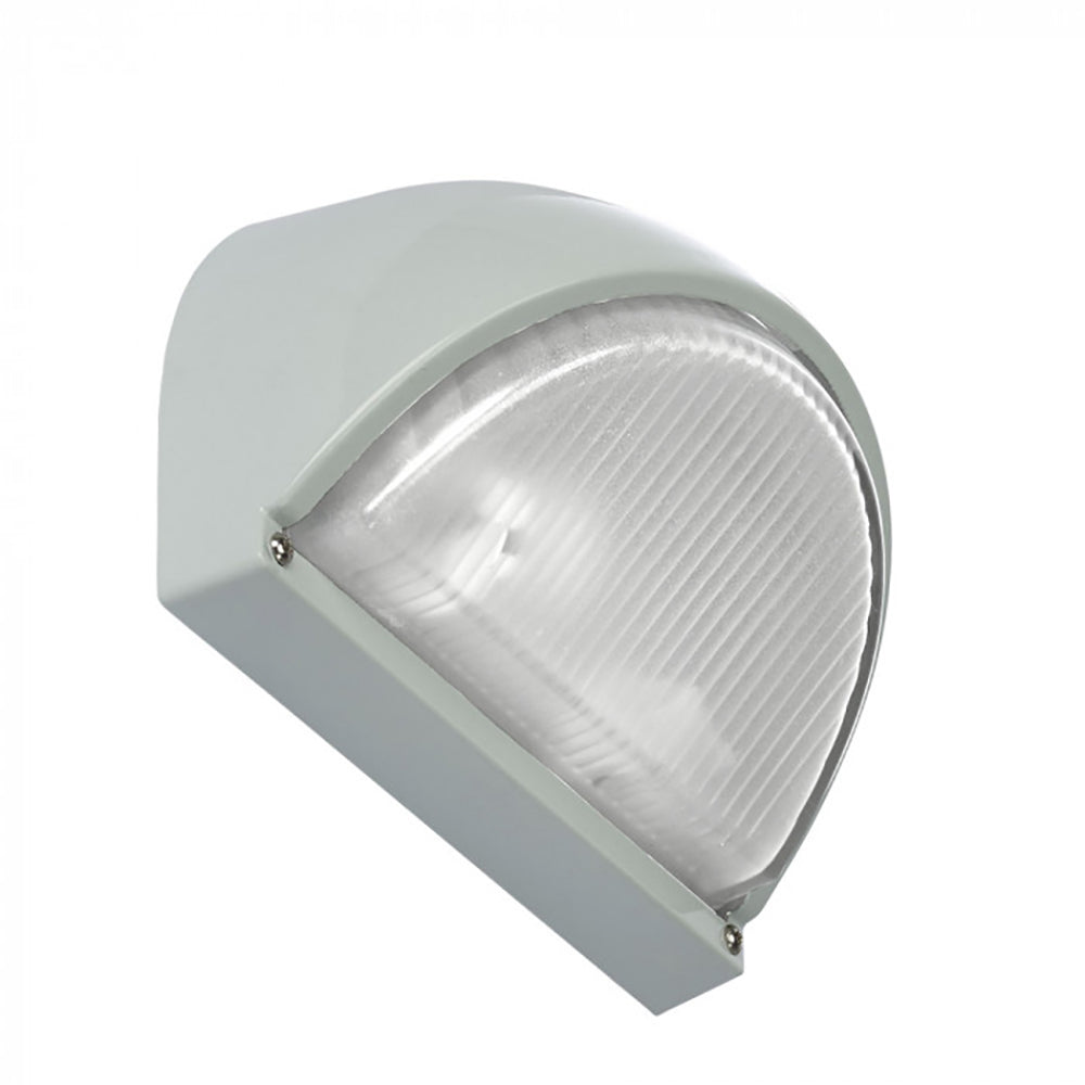 Half Round Bunker Light White Aluminium - LJ2080-WH