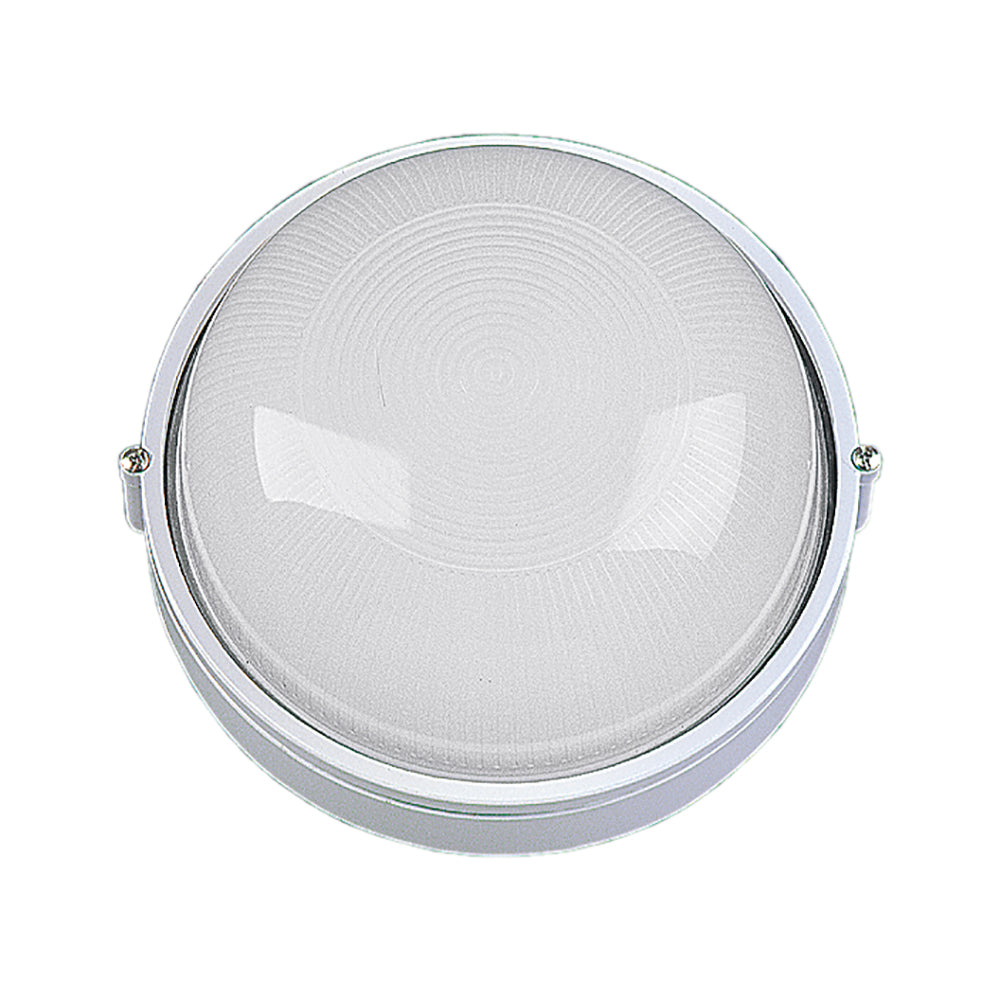 Round LED Bunker Light White Aluminium - LJ3051-WH