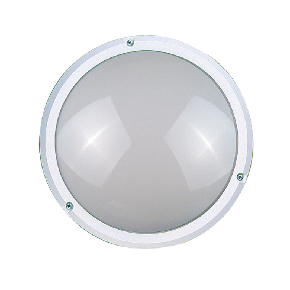 Round Outdoor Close To Ceiling Light White - LJF4051-WH