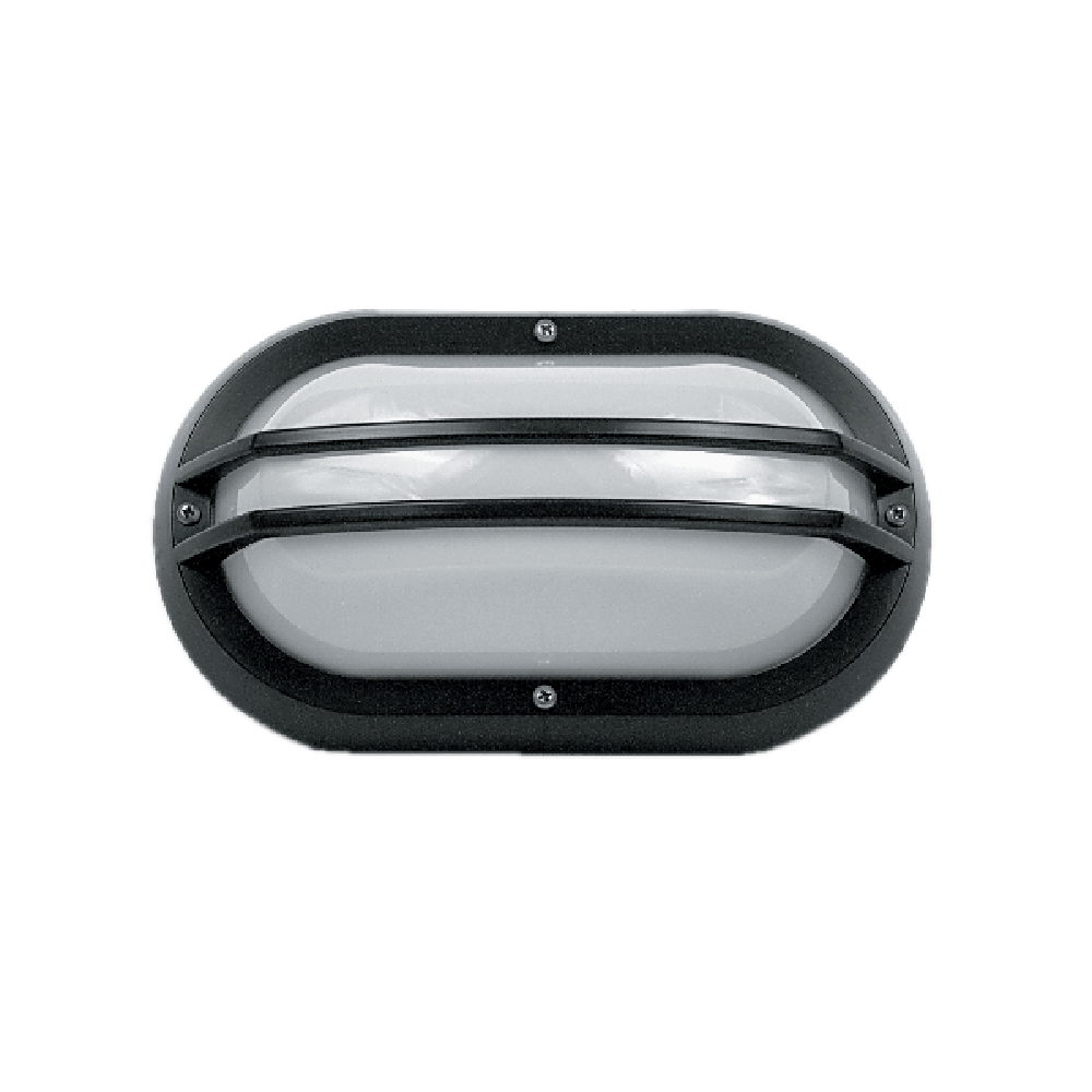 Buy LED Bunker Lights Australia Double Guard LED Bunker Light Black Polycarbonate 3000K - LJL6002-BL