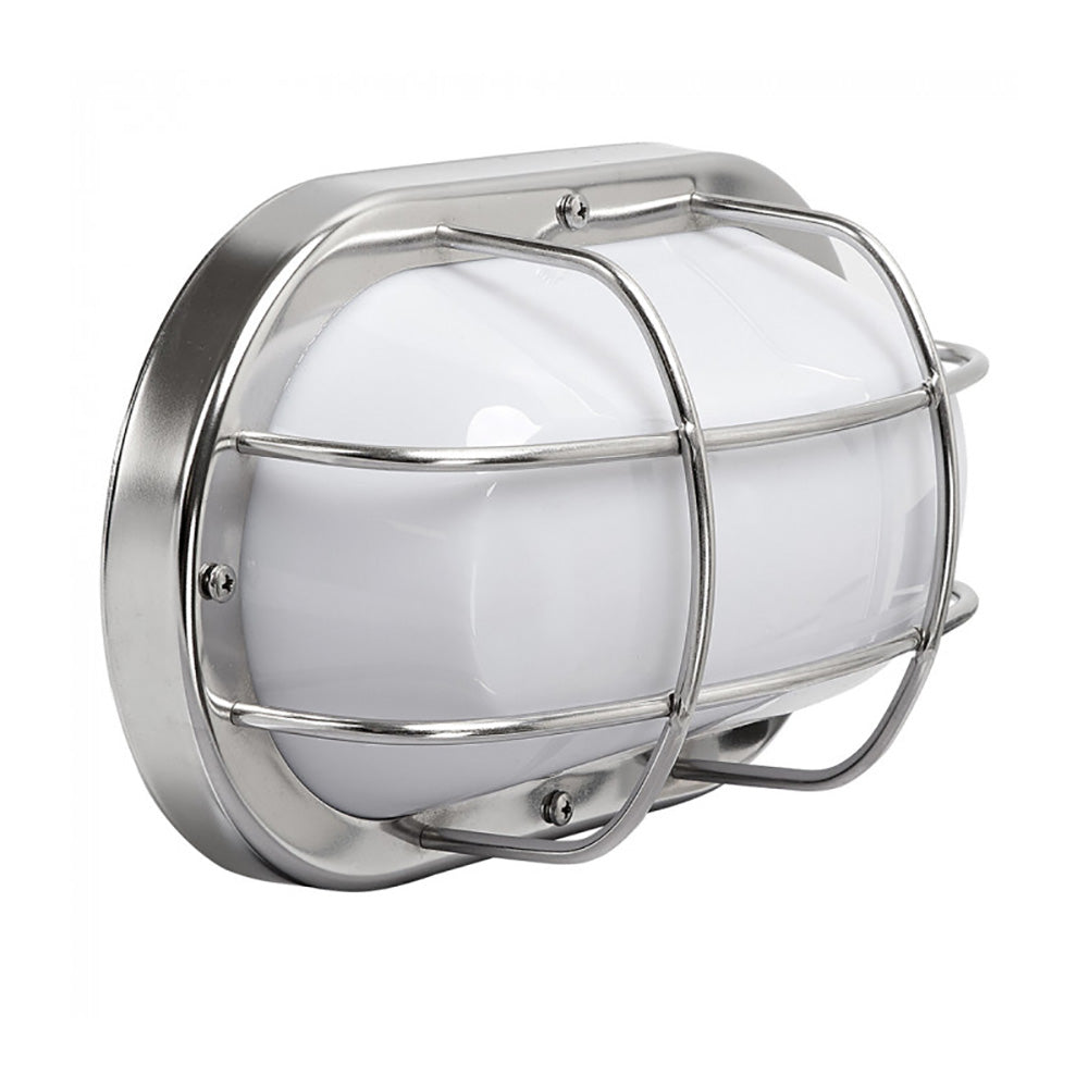 Buy LED Bunker Lights Australia Guard LED Bunker Light Silver / Grey 316 Stainless Steel 3000K - LJL6002-SS