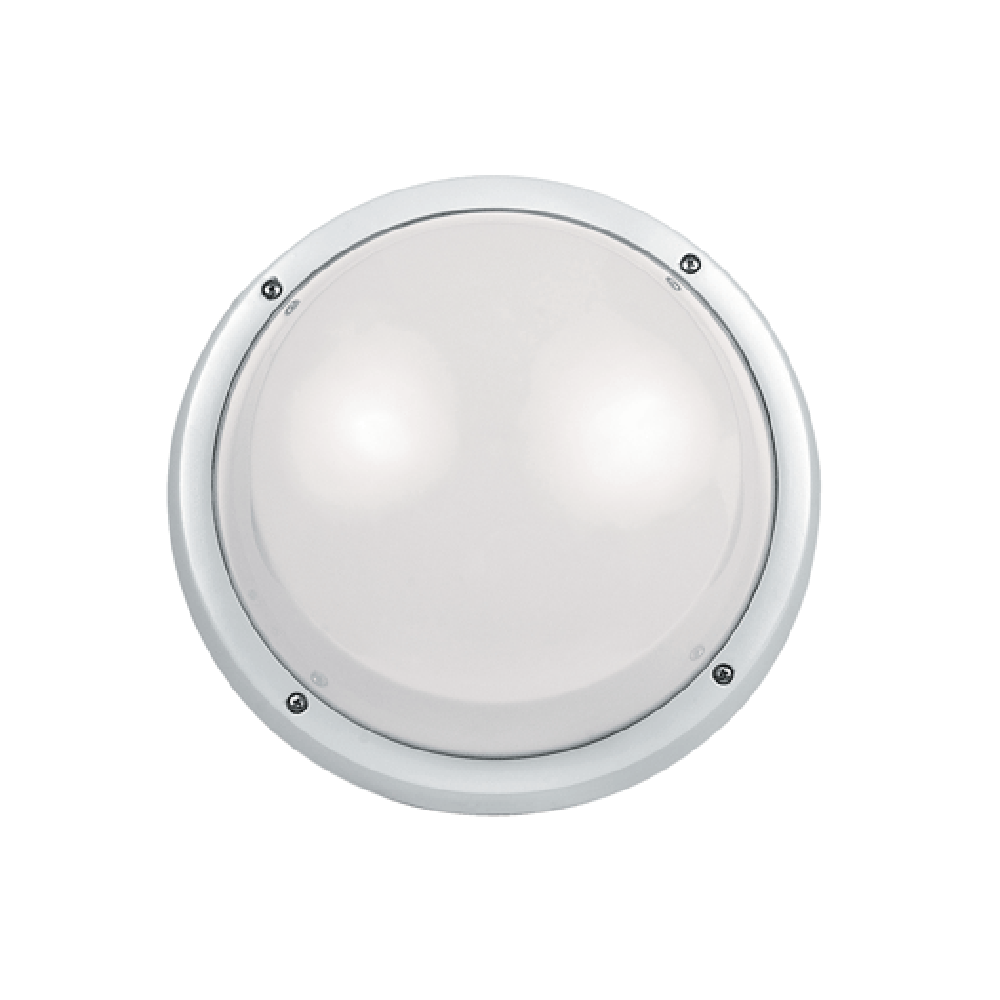 Buy Bunker Lights Australia Round Bunker Light White Polycarbonate - LJ6051-WH