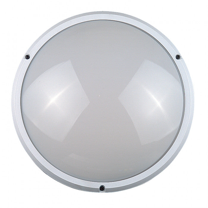 Round Outdoor Close To Ceiling 2 Lights White - LJF4061-WH