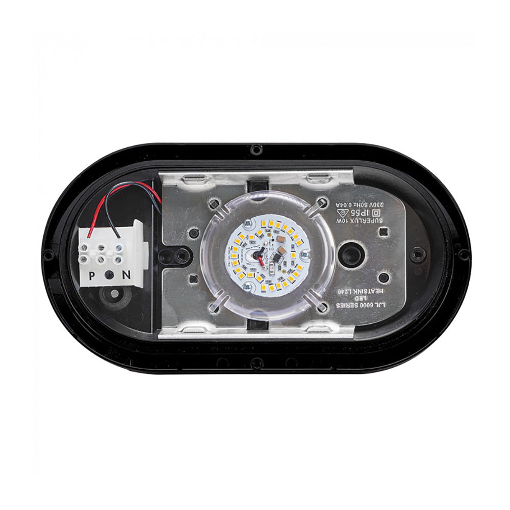 Buy LED Bunker Lights Australia Double Guard LED Bunker Light Black Polycarbonate 3000K - LJL6002-BL