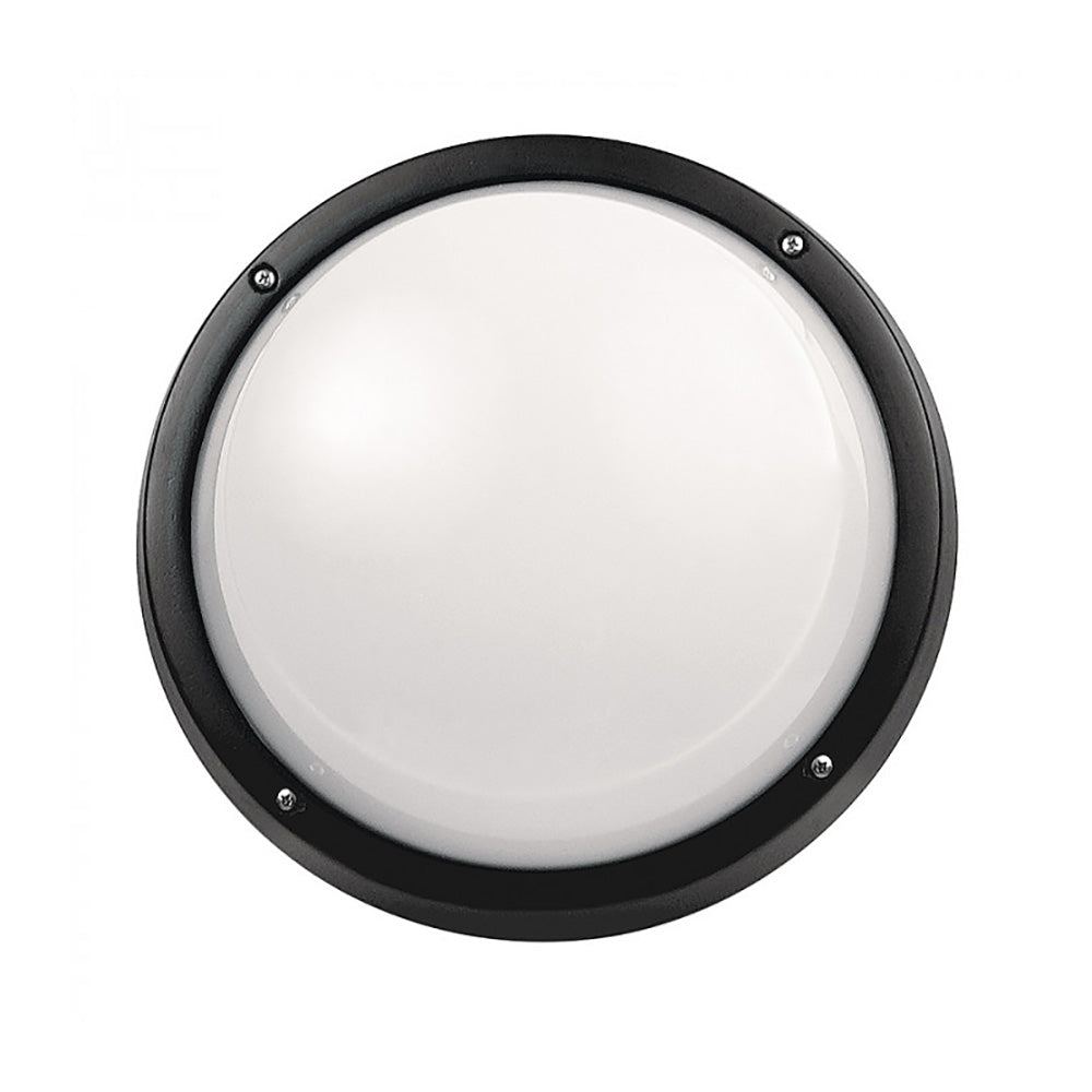 Buy LED Bunker Lights Australia Round LED Bunker Light Black Polycarbonate 3000K - LJL6051-BL