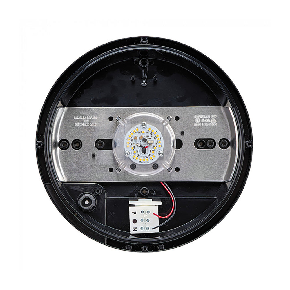 Buy LED Bunker Lights Australia Round LED Bunker Light Black Polycarbonate 3000K - LJL6051-BL