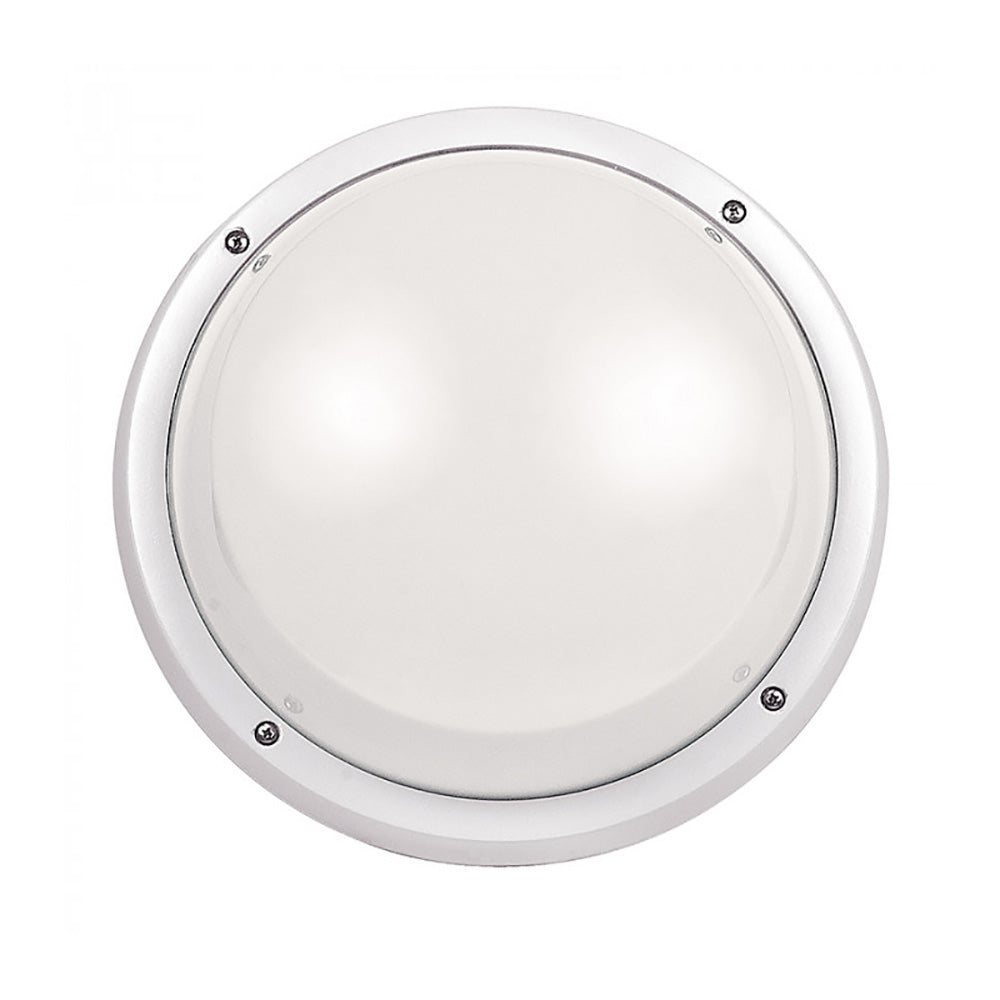 Buy LED Bunker Lights Australia Round LED Bunker Light White Polycarbonate 3000K - LJL6051-WH