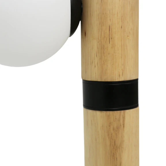 Evie Floor Lamp Matt Black & Opal - LL-09-0297