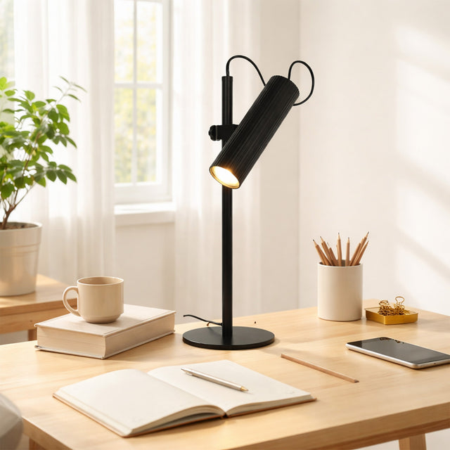 Tara Table Lamp with Adjustable Head Matte Black - LL-10-0330