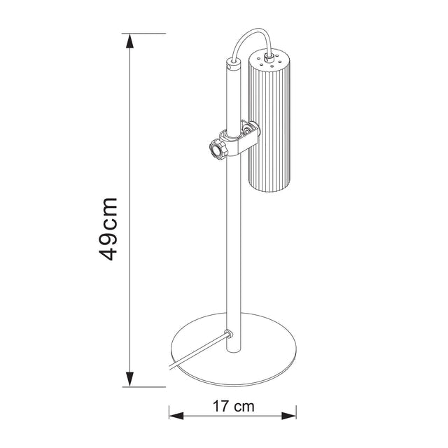 Tara Table Lamp with Adjustable Head Matte Black - LL-10-0330